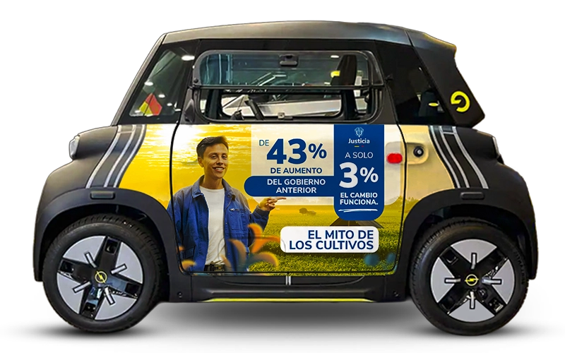 Publicidad en los minicoms para el Gobierno Nacional