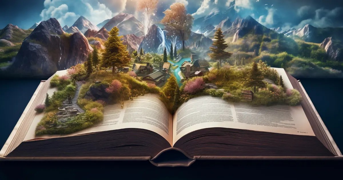 Imagen de un libro abierto que da sensación de magia y fantasía