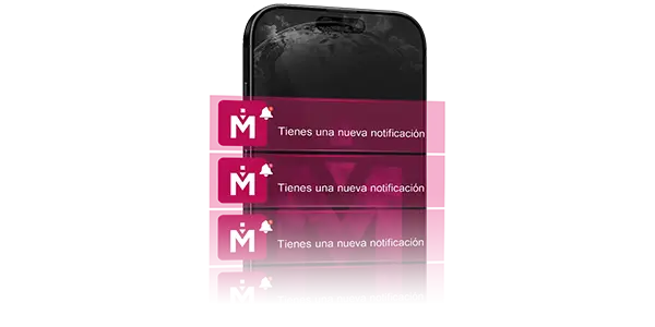 Celular emulando un monitoreo de medios